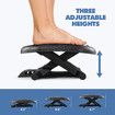 Foot Rest Stool Under Desk Adjustable Height Angle Office Computer Ergonomic Footrest Black Portable