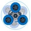 Amphibious 6WD RC Stunt Car with 2.4GHz Double Sided 360° Rotating Off-Road Waterproof Remote Control Car for 7-14 Years Old Kids-Blue