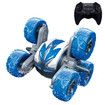 Amphibious 6WD RC Stunt Car with 2.4GHz Double Sided 360° Rotating Off-Road Waterproof Remote Control Car for 7-14 Years Old Kids-Blue
