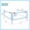 Kids Bed Rail 3 Piece Bedrails Queen Toddler Side Safety Guard Barrier Adjustable Child Cot Fence Baby Fall Protection Fabric Double Lock Smurfs