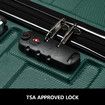 2 Piece Suitcases Luggage Set Carry On Travel Case Cabin Hard Shell Travelling Baggage Expandable Lightweight Rolling TSA Lock Green