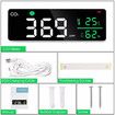 CO2 Carbon Dioxide Detector Large Display TIME CLOCK DATE Temperature and Relative Humidity, CO2 Meter with Alarm, for Grow Tents, Homes, Cars