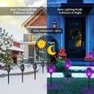 Outdoor Halloween Solar Lights Purple Flame 8 Pack Waterproof Solar Pathway Lights for Halloween Yard Decorations