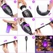 Outdoor Halloween Solar Lights Purple Flame 8 Pack Waterproof Solar Pathway Lights for Halloween Yard Decorations
