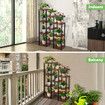 Plant Flower Pots Stand 10 Shelves Corner Shelf Unit Bookshelf Holder Garden Outdoor Indoor Tiered Potted Display Storage Rack