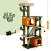 146cm Cat Tree Tower Bed Scratching Post House Sisal Scratcher Furniture Cave Stand Condos Climbing Play Gym Perch Ramp