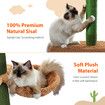 Cat Tree Tower Scratching Post Sisal Scratcher Furniture Stand Scratch Pole Climbing Floor to Ceiling Hammock Platforms 229-275cm