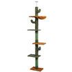 Cat Tree Tower Scratching Post Sisal Scratcher Furniture Stand Scratch Pole Climbing Floor to Ceiling Hammock Platforms 229-275cm