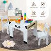 Kids Table and 2 Chairs Set Toddler Childrens Desk Furniture Baby Activity Centre Study Drawing Reading Wooden with Storage