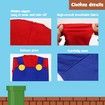 Plumber Costume for Kids-Halloween Kids Cosplay Jumpsuit with Accessory (Size:M)