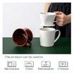 Pour Over Coffee Dripper,Non Electric Pour Over Coffee Maker,Porcelain Slow Brewing Accessories for Home,Cafe,Restaurants,Easy Manual Brew Maker,White