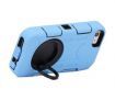 TPU Rubber Heavy Duty Armour Shock Proof case For iPhone 5 5S,with Stylus Pen,Screen Protector and Cleaning Cloth Black/Light Blue