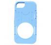 TPU Rubber Heavy Duty Armour Shock Proof case For iPhone 5 5S,with Stylus Pen,Screen Protector and Cleaning Cloth Black/Light Blue