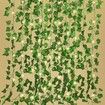 Ivy Fake Vines Artificial Ivy with 100 LED String Light Leaf Wall Faux Leaves Greenery Garland Hanging Plant Vine for Room Garden Office Wedding Wall Decor (12 Pack,86FT)