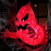 1.4m Halloween Inflatables Outdoor Decoration Ghost Broke Out from Window with Build-in LED Blow Up Scary Halloween Decor for Yard Garden