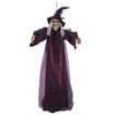 Animated Life-Size Talking Witch Halloween Decor with Sound Activated Red Eyes for Indoor Outdoor Hanging