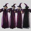 Animated Life-Size Talking Witch Halloween Decor with Sound Activated Red Eyes for Indoor Outdoor Hanging