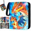 900 Cards Binder PU HOLDER POKENMON With 50 Sleeves, 9-Pocket Card Book Holder for TCG Game Cards Collection, Sports Trading Cards Collector Album