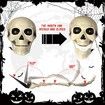 Halloween Decorations Glowing Red Eyes Scary Skull Head Skeleton Hands Arm Stakes for Halloween Graveyard Garden, Lawn, Yard, Haunted House Props