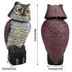 Owl Decoy to Scare Birds Squirrels,Upgraded Plastic Owl Decoy to Scare Birds Away,Motion Activated Owl Decoy with 360 Rotating Head,Garden Owls to Frighten Birds for Outdoor Garden Yard