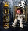 Skeleton Animated Halloween Decorations, Screaming Halloween Decor with Motion Activated & Light Sensor, Spooky Prisoner Cage with Spider Web Haunted House Decorations,Ghost with Long-hair