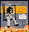 Skeleton Animated Halloween Decorations, Screaming Halloween Decor with Motion Activated & Light Sensor, Spooky Prisoner Cage with Spider Web Haunted House Decorations,Ghost with Long-hair