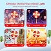 5 PCS Candy Cane Christmas Lights Lollipop Pole 100 LED Rope Bulbs Outdoor Decor Xmas Holiday Garden Pathway Marker 8 Flash Modes