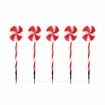 5 PCS Candy Cane Christmas Lights Lollipop Pole 100 LED Rope Bulbs Outdoor Decor Xmas Holiday Garden Pathway Marker 8 Flash Modes
