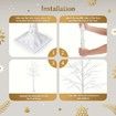 180cm LED Birch Tree Lights Christmas Decoration Fairy Twig Branch Table Lamp 156 LED Bulbs Xmas Outdoor Home Wedding Holiday Display Warm White