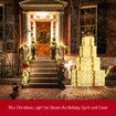 140cm Lighted Gift Box Christmas Tree Decoration 200 LED Lights 3D Xmas Present Indoor Outdoor Home Garden Party Festive Holiday Display