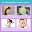 Portable Neck Fan Kids Bladeless Fan, USB Rechargeable Battery Operated Hanging Mini Fan 3 Speeds-Dinosaur Cyan