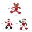 Squeaker Christmas Dog Toys Stuffed Dog Plush Toy Gift for Large Medium Small Dogs Santa Squeaky Toys for Dogs Interactive Durable Dog Chew Toys for Dogs