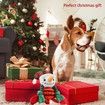 Squeaker Christmas Dog Toys Stuffed Dog Plush Toy Gift for Large Medium Small Dogs Snowman Squeaky Toys for Dogs Interactive Durable Dog Chew Toys for Dogs