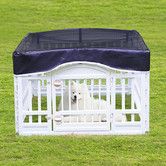 Dog Pen Cover Pet Playpen Cover, Dog Sun Proof Top Cover Fits All Pet Pen 36 Inch 4 Panels (Playpen Not Include)