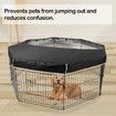 Dog Pen Cover Pet Playpen Cover, Dog Sun Proof Top Cover Pet Pen Mesh Top Cover Fits All Pet Pen 24Inch 8 Panels (Playpen Not Include)