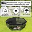 Dog Pen Cover Pet Playpen Cover, Dog Sun Proof Top Cover Pet Pen Mesh Top Cover Fits All Pet Pen 24Inch 8 Panels (Playpen Not Include)