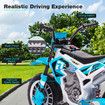 Kids Off Road Ride On Toy Electric 12V Battery Powered Bike Sport Pedal Bicycle Training Wheels High Low Speeds Blue