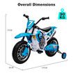 Kids Off Road Ride On Toy Electric 12V Battery Powered Bike Sport Pedal Bicycle Training Wheels High Low Speeds Blue