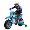 Kids Off Road Ride On Toy Electric 12V Battery Powered Bike Sport Pedal Bicycle Training Wheels High Low Speeds Blue