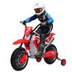 Kids Off Road Ride On Toy Electric Cycle 12V Battery Powered Bike Sport Bike Pedal Bicycle Training Wheel 2 Speeds Red
