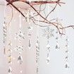 10pcs Christmas Tree Decoration Crystal Ornaments, Hanging Acrylic Christmas Snowflake Icicle Drop Crystal Ornaments for Christmas Tree Winter New Year Party Supplies
