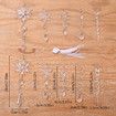 10pcs Christmas Tree Decoration Crystal Ornaments, Hanging Acrylic Christmas Snowflake Icicle Drop Crystal Ornaments for Christmas Tree Winter New Year Party Supplies