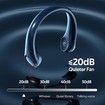 Portable Neck Fan, Hands Free Bladeless Fan for Men Women Mom Dad, 3-Speeds(Blue)
