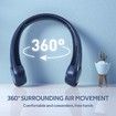 Portable Neck Fan, Hands Free Bladeless Fan for Men Women Mom Dad, 3-Speeds(Blue)