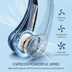 Portable Neck Fan, Hands Free Bladeless Fan for Men Women Mom Dad, 3-Speeds(Blue)