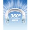 Neck Fan, Bladeless Neck Fan LED Display 360 Degree Cooling Fan for Outdoor Travel Indoor, Office, Travel, Sports, White