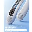 Neck Fan, Bladeless Neck Fan LED Display 360 Degree Cooling Fan for Outdoor Travel Indoor, Office, Travel, Sports, White