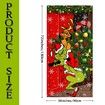 Grinch Christmas Door Cover Merry Grinchmas Black Buffalo Grid Banner 6ft x 3ft Winter Holiday Home Decoration