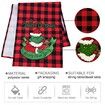 Grinch Buffalo Plaid Christmas Table Runner,Merry Christmas Winter Holiday Theme Table Decoration,Suitable for Indoor Home Party Decor 33*180cm