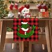 Grinch Buffalo Plaid Christmas Table Runner,Merry Christmas Winter Holiday Theme Table Decoration,Suitable for Indoor Home Party Decor 33*180cm